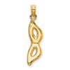 14K 3-D and Beveled with Red Enamel Masquerade Mask Pendant