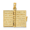 14K Blue Enameled 3-D Bible with Lord's Prayer and Moveable Pages Pendant