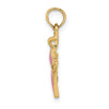 14K Pink Enameled Bikini Bathing Suit Charm