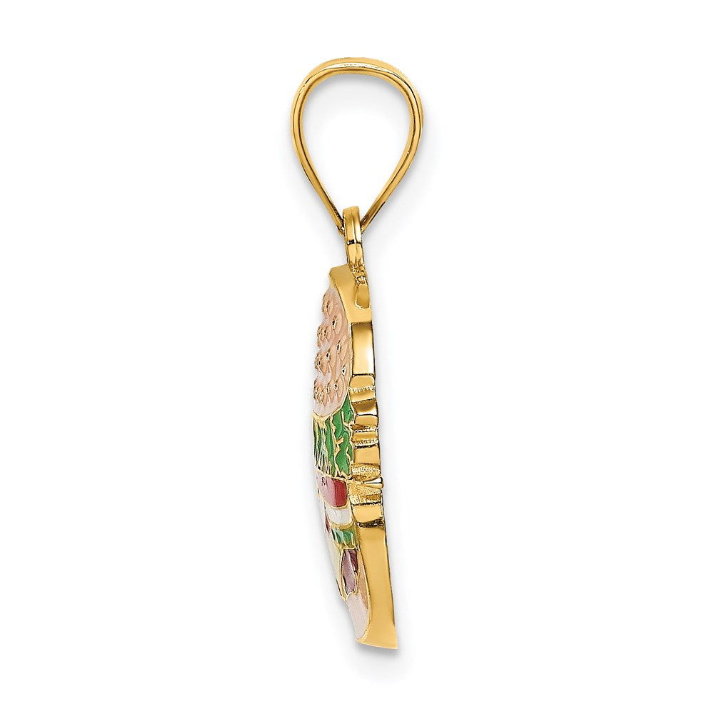 14K Multi-color Enameled Cheeseburger Charm