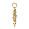 14K 3-D Multi-color Enamel Flower Cart Charm