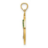 14K BLUFFTON SC Circle Enameled Palm Tree Charm