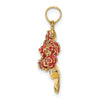 14K Enameled Bouquet of Red Roses
