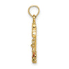 14K Multi-color Enamel MY GARDEN Post with Flowers Charm