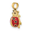 14K Red and Black Enameled Ladybug Charm