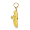 14K Yellow Enameled 3-D Baby Shoe Charm