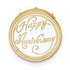 14K 3-D HAPPY ANNIVERSARY Cake with Yellow Enameled Frosting Charm