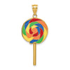 14K 3-D Multi-Color Enameled Lollipop Charm