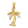 14K Enamel Palm Tree Charm