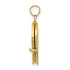 14K Enameled 3-D Moveable MY LOVE STORY Book Pendant