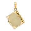 14K Enameled 3-D Moveable MY LOVE STORY Book Pendant