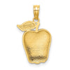 14K Enameled Red Delicious Apple with Stem and Leaf Charm