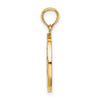 14K Enameled HAPPY HOLIDAYS with Holly Round Disc Charm