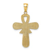 14K Pink Enameled Awareness Ribbon Cross Pendant