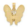 14K Multi-Color Enameled Butterfly Charm
