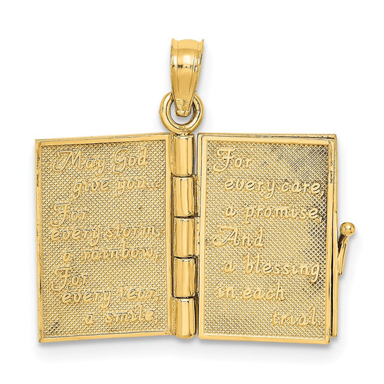 Gold Polished Irish Prayer Pendants