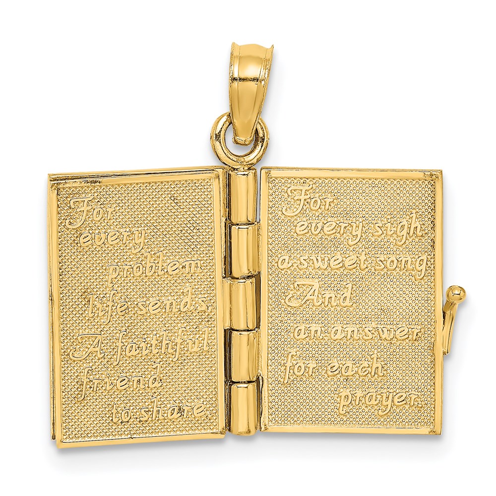 Gold Polished Irish Prayer Pendants