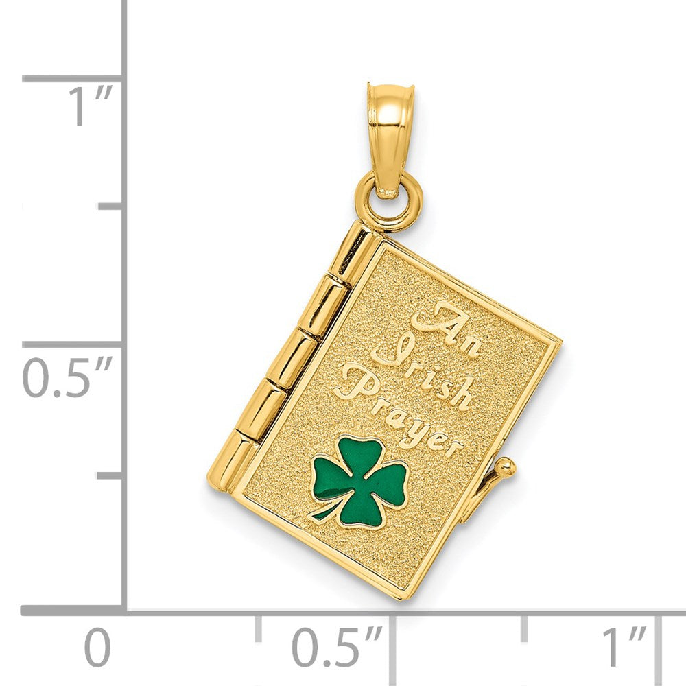 Gold Polished Irish Prayer Pendants