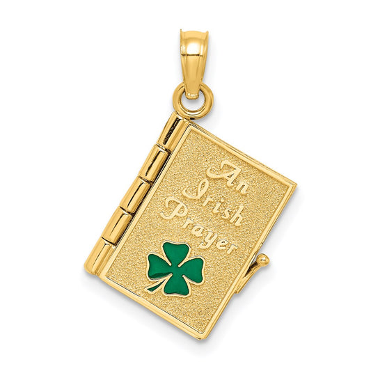 Gold Polished Irish Prayer Pendants