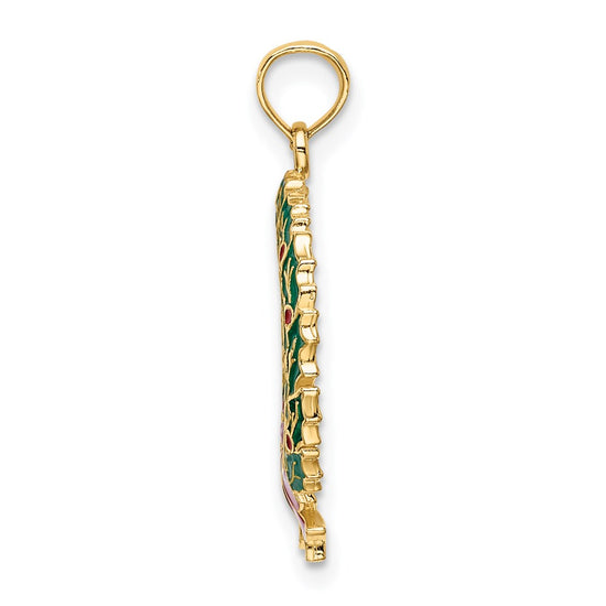 Gold Polished Christmas Pendants