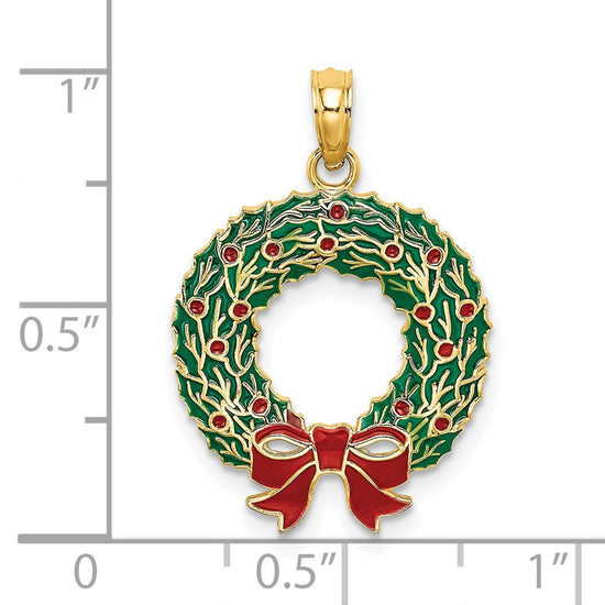 Gold Polished Christmas Pendants