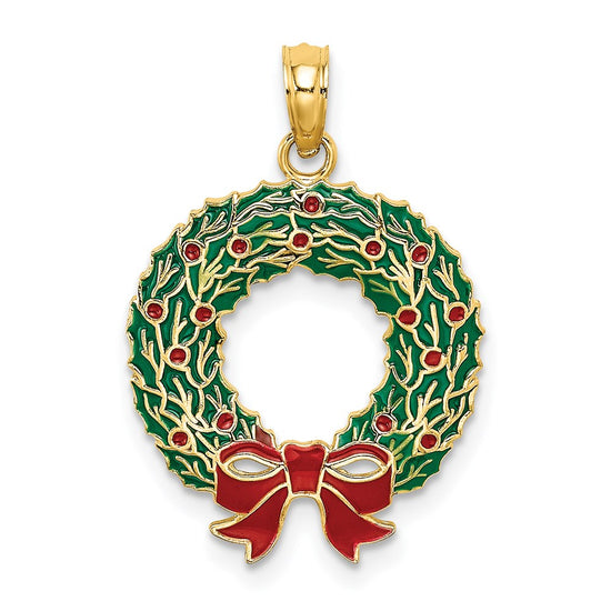 Gold Polished Christmas Pendants