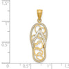 14K Multi Heart Flip-Flop with White Enamel Charm