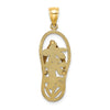 14K Multi Color Enamel Flower Flip-Flop Charm