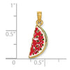 14K Multi-color Enameled 3-D Watermelon Charm