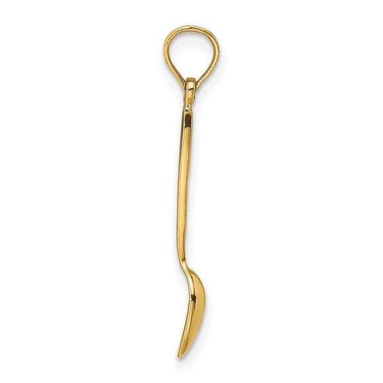 14K 3-D Black Enameled Table Spoon Charm