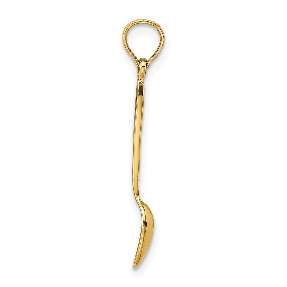 14K 3-D Black Enameled Table Spoon Charm