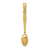 14K 3-D Black Enameled Table Spoon Charm