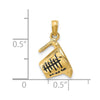 14K 3-D Black Enameled Measuring Cup Charm