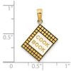 14K Black and White Enameled 3-D Cook Book Charm