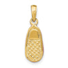 14K Pink Enameled 3-D Baby Shoe Charm
