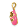 14K Pink Enameled 3-D Baby Shoe Charm