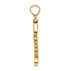 14k 3-D  Green Enamel Fish Bone Charm