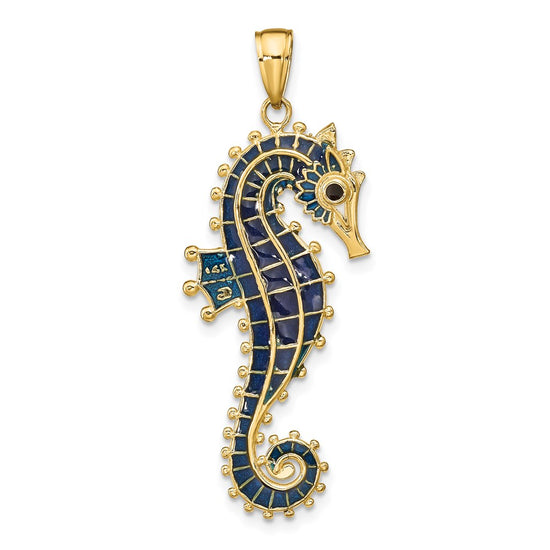 Gold Polished Seahorse Pendants
