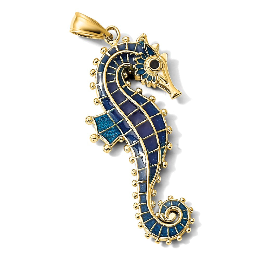 Gold Polished Seahorse Pendants