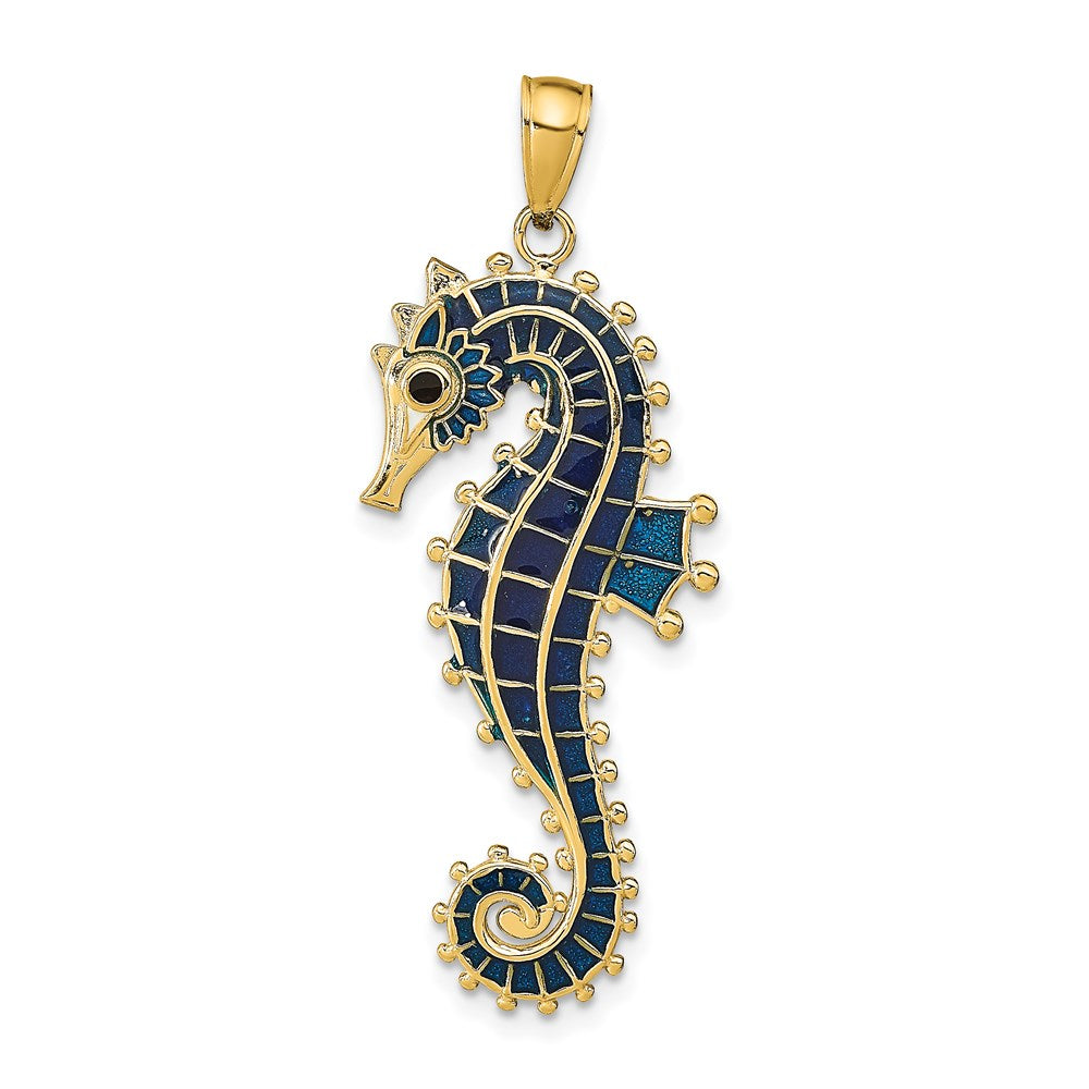 Gold Polished Seahorse Pendants