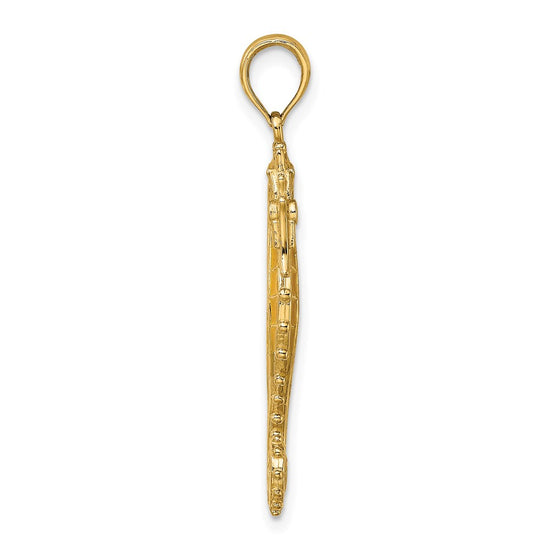 Gold Polished Seahorse Pendants