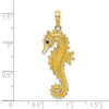 Gold Polished Seahorse Pendants