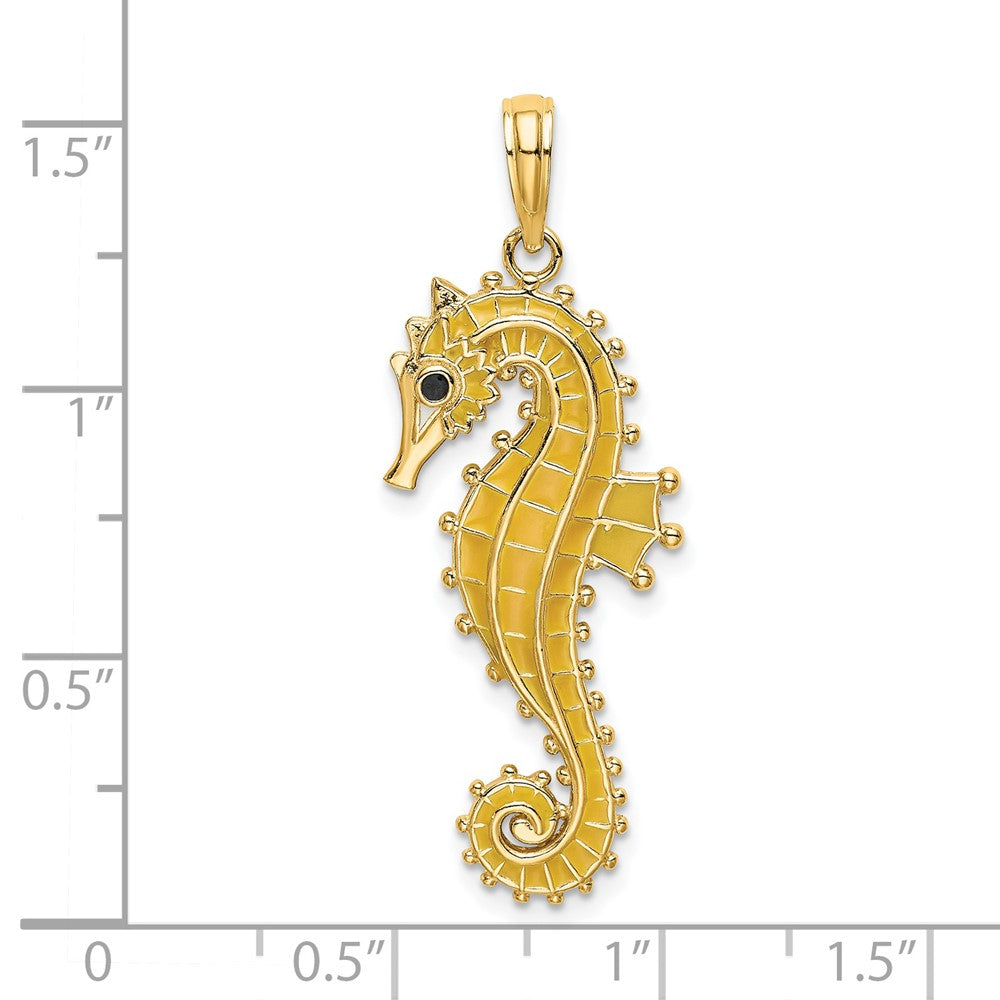 Gold Polished Seahorse Pendants