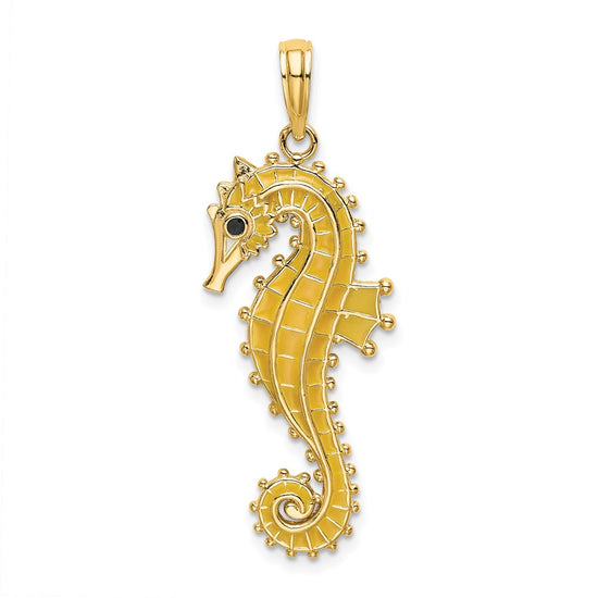 Gold Polished Seahorse Pendants