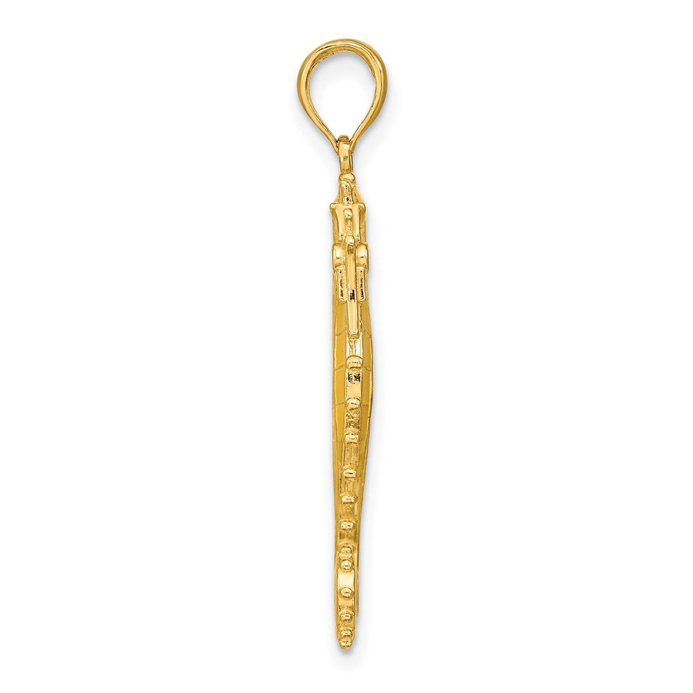 Gold Polished Seahorse Pendants
