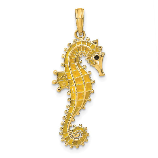 Gold Polished Seahorse Pendants