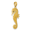 Gold Polished Seahorse Pendants