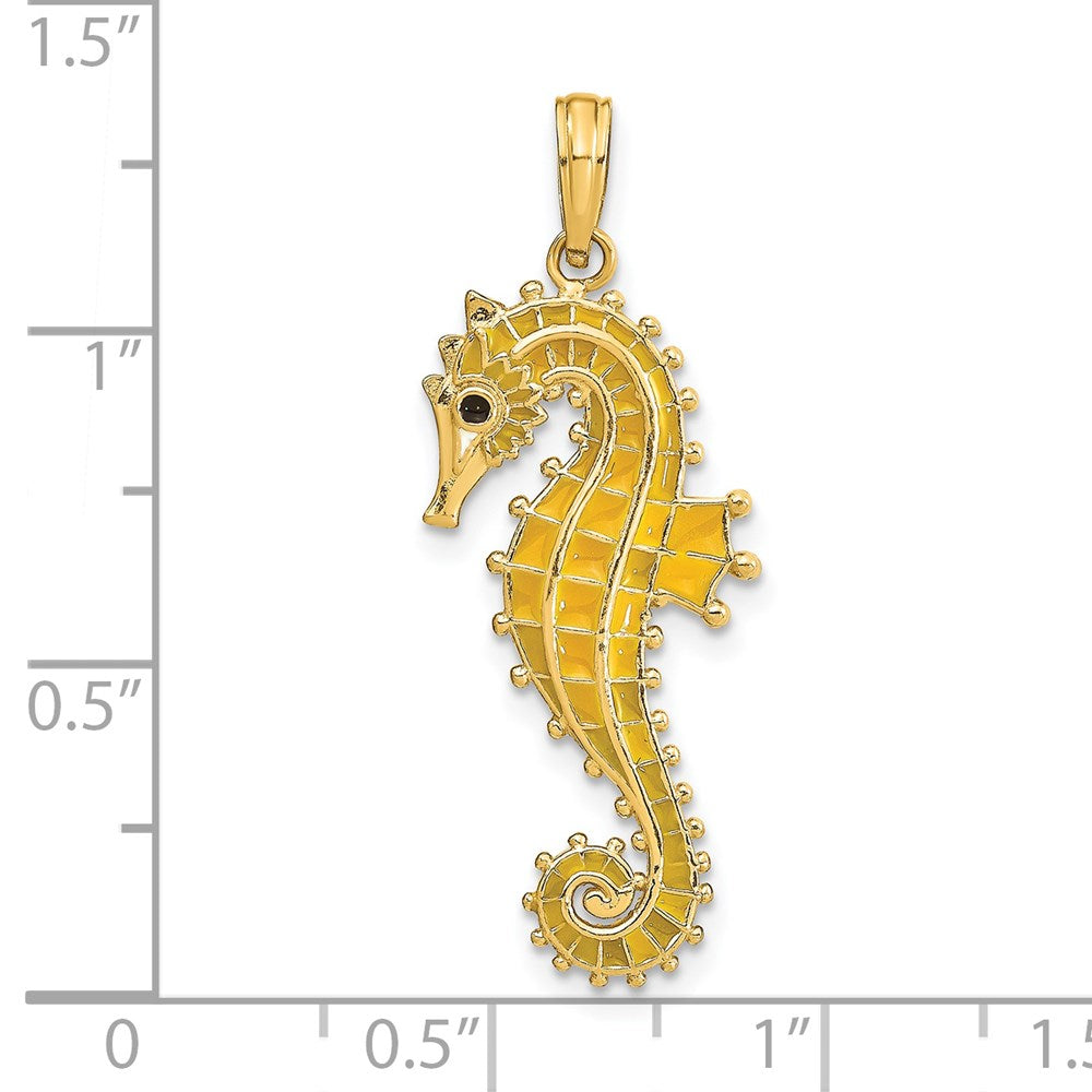 Gold Polished Seahorse Pendants