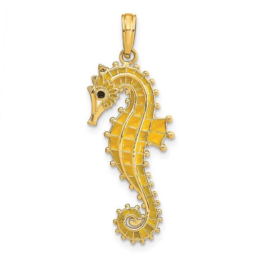 Gold Polished Seahorse Pendants