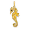 Gold Polished Seahorse Pendants
